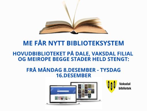 bilde for Biblioteket får nytt biblioteksystem – stengd delar av desember